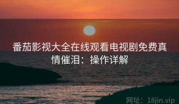 番茄影视大全在线观看电视剧免费真情催泪：操作详解